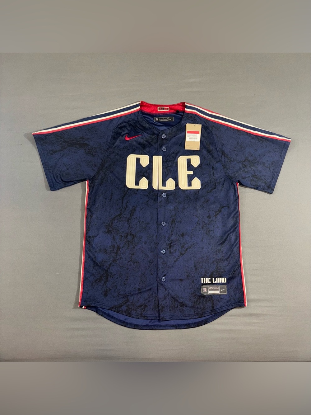 Men’s Nike Cleveland Guardians City Connect MLB Jersey Navy Blue Size LARGE